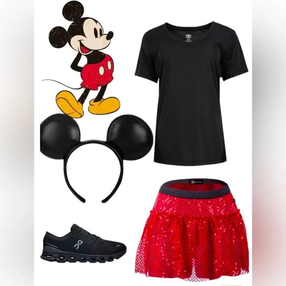 NWT Sparkle Athletic Red Sequin Skirt-Large - Picture 6 of 6